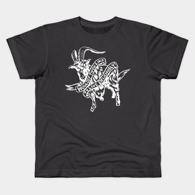 Live Deliciously Kids T-Shirt by Travis Knight